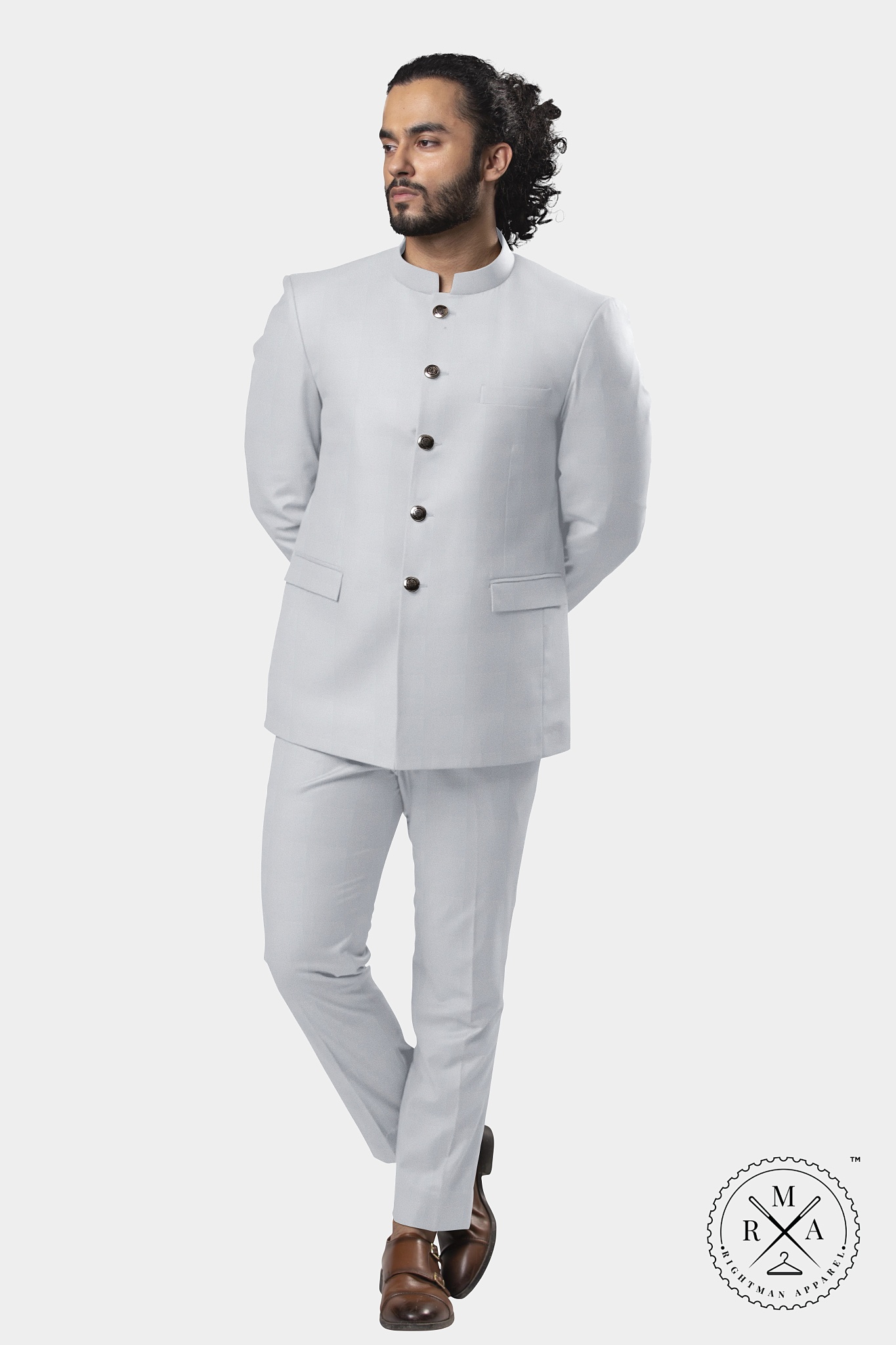 Rich White Jodhpuri Suit SU276